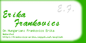 erika frankovics business card